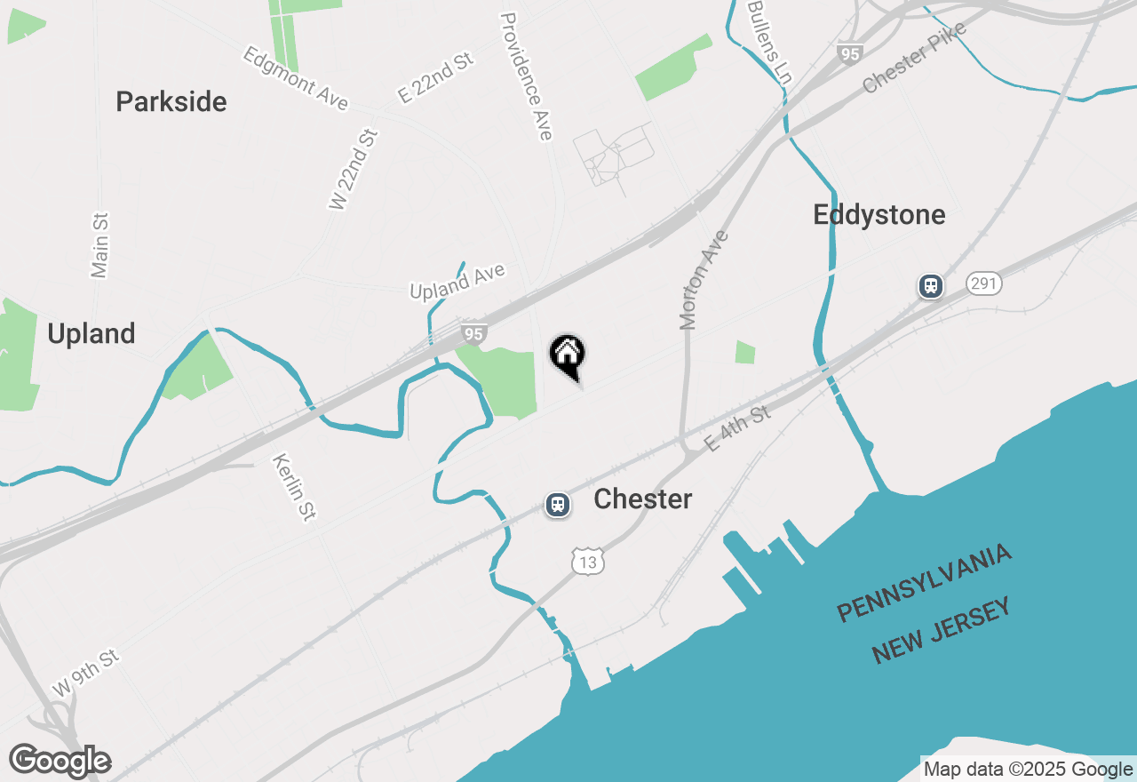 Map of 206 E 9th Street, Chester, PA 19013