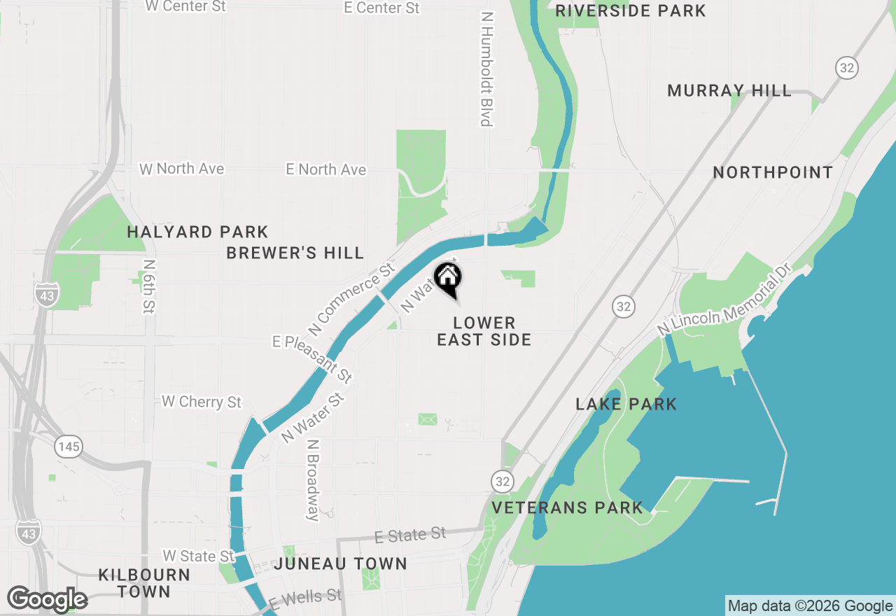 Map of 904 E Pearson St #107, Milwaukee, WI 53202