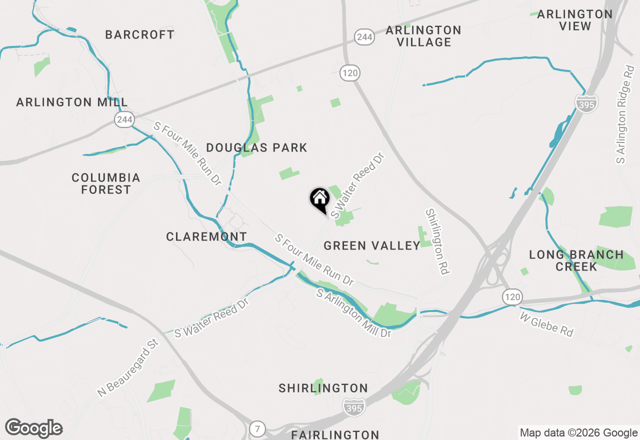 Map of 2020 S Quincy Street, Arlington, VA 22204