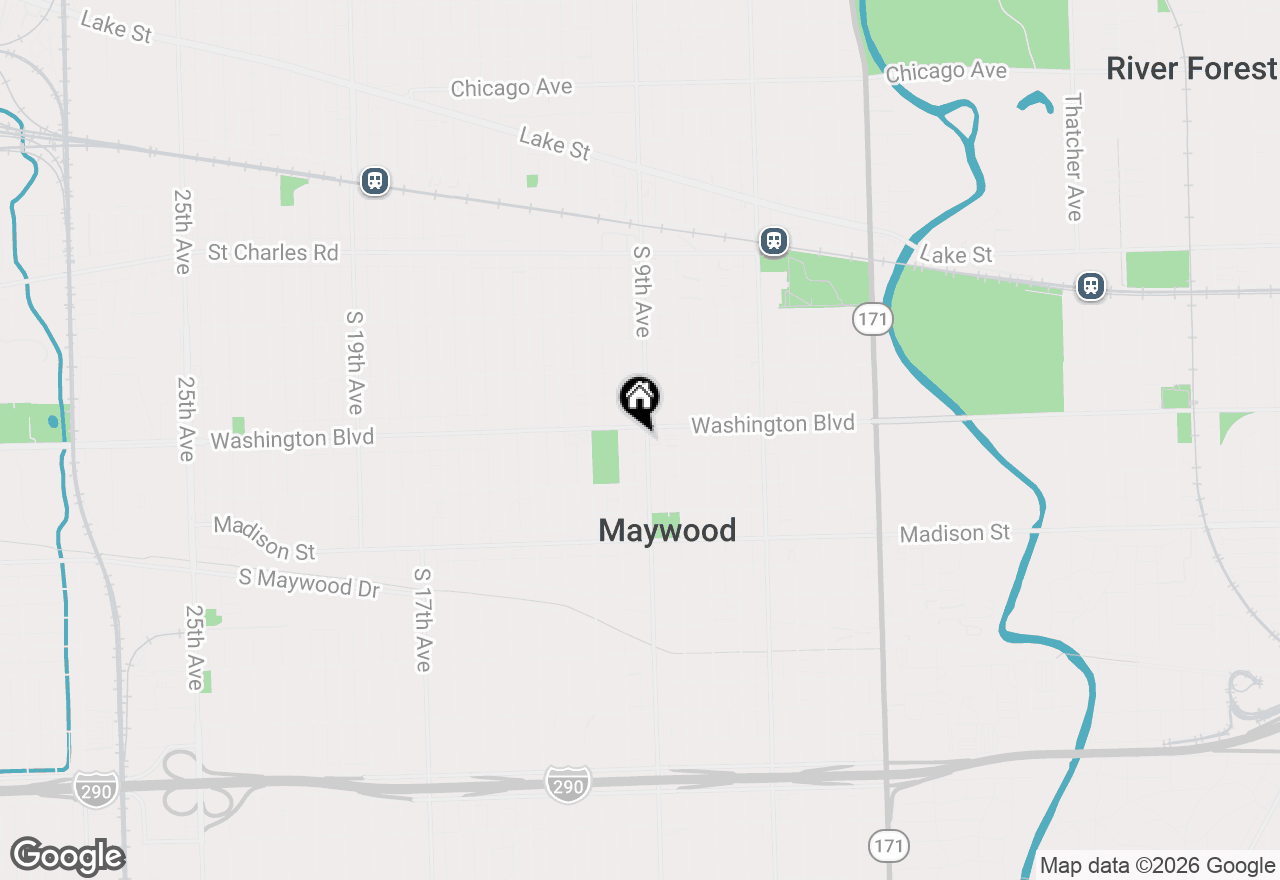 Map of 608 S 9th Avenue, Maywood, IL 60153