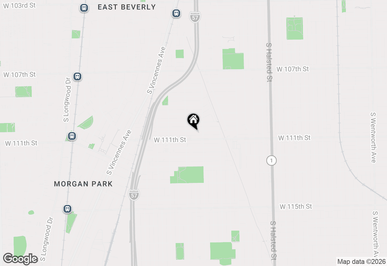 Map of 1233 W 110th Place, Chicago, IL 60643