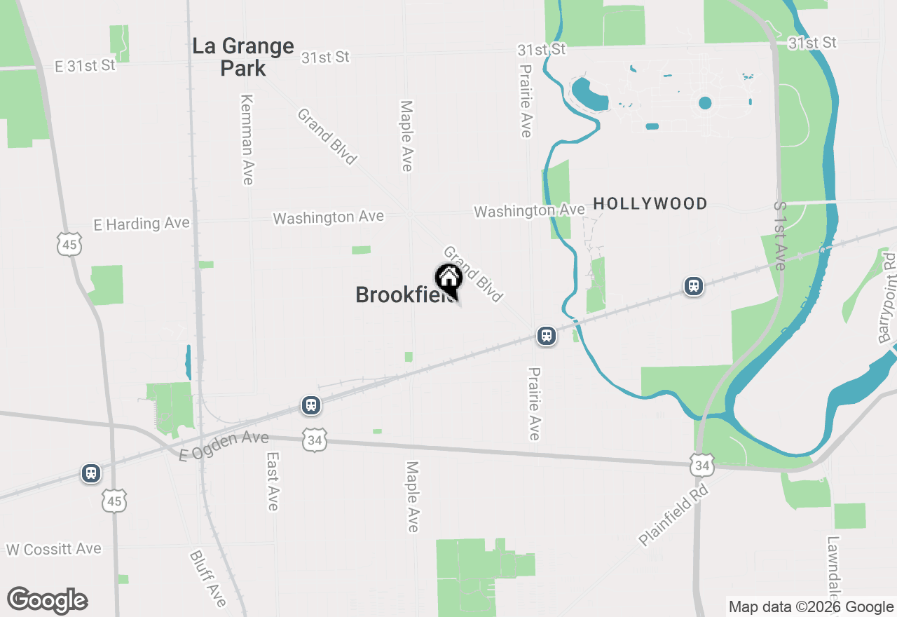Map of 9100 Sheridan Avenue, Brookfield, IL 60513