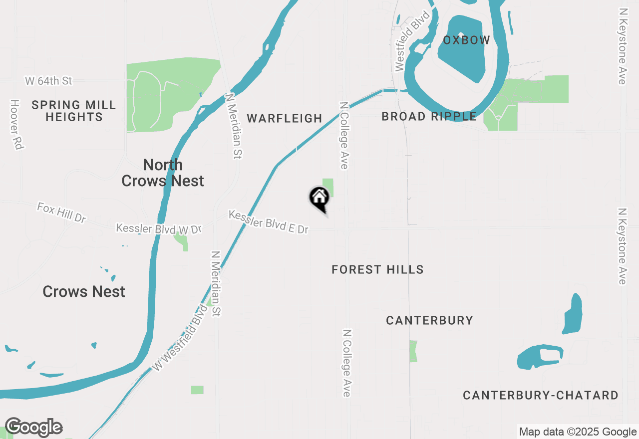 Map of 5922 Broadway Street, Indianapolis, IN 46220