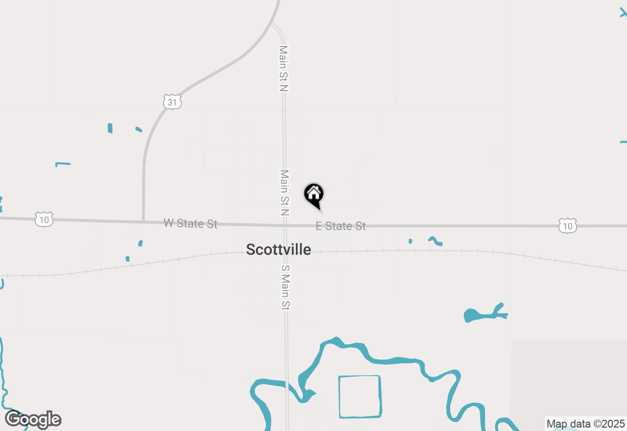Map of 105 N Columbia Avenue, Scottville, MI 49454