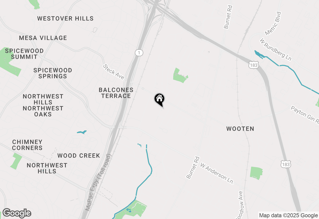 Map of 8014 Vinewood Ln, Austin, TX 78757