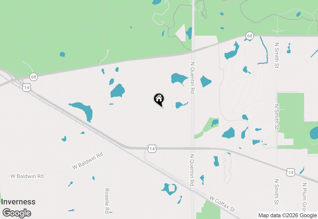 Map of 1050 N Knollwood Drive, Palatine, IL 60067