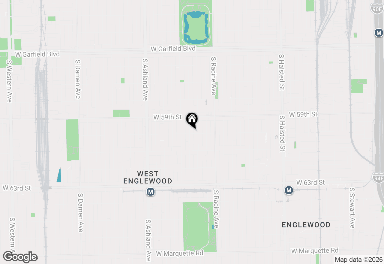 Map of 5957 S Ada Street, Chicago, IL 60636