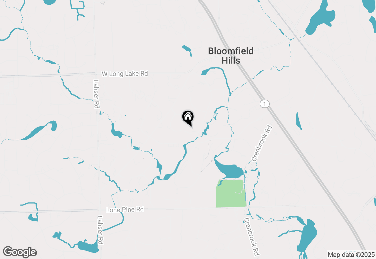 Map of 328 Barden Road, Bloomfield Hills, MI 48304