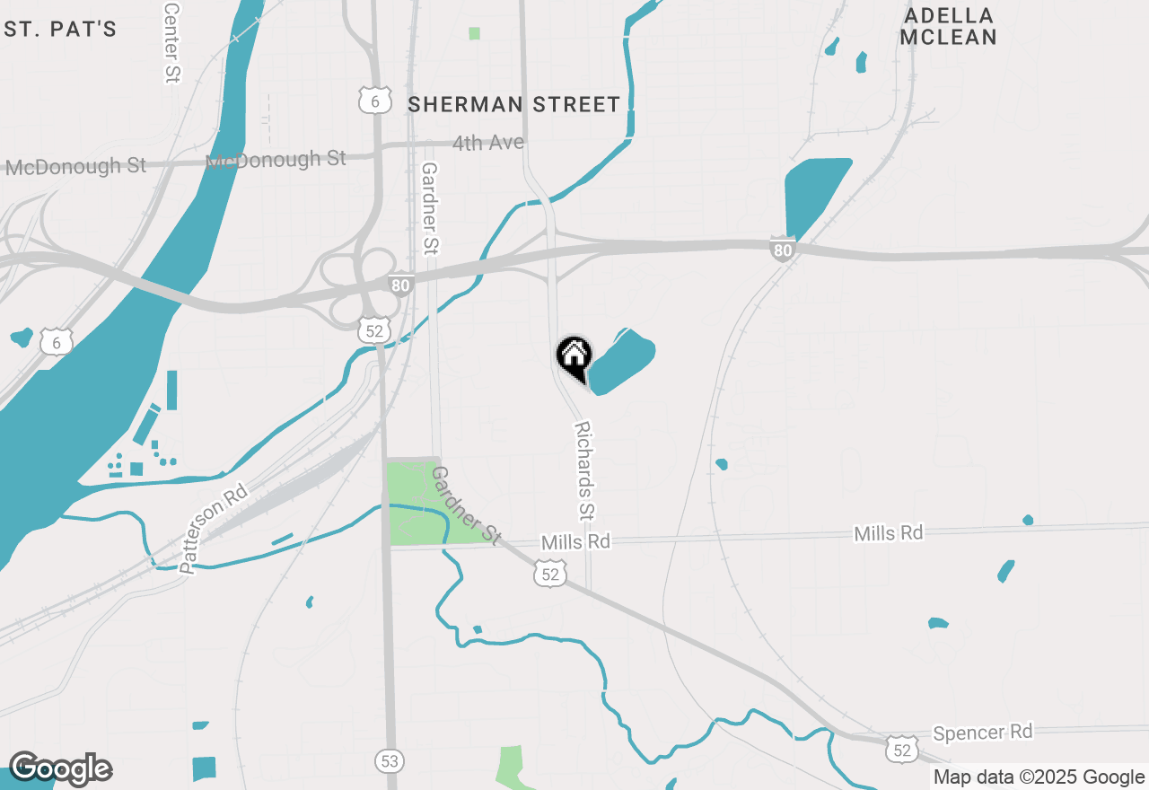 Map of 832 Richards Street #2E, Joliet, IL 60433