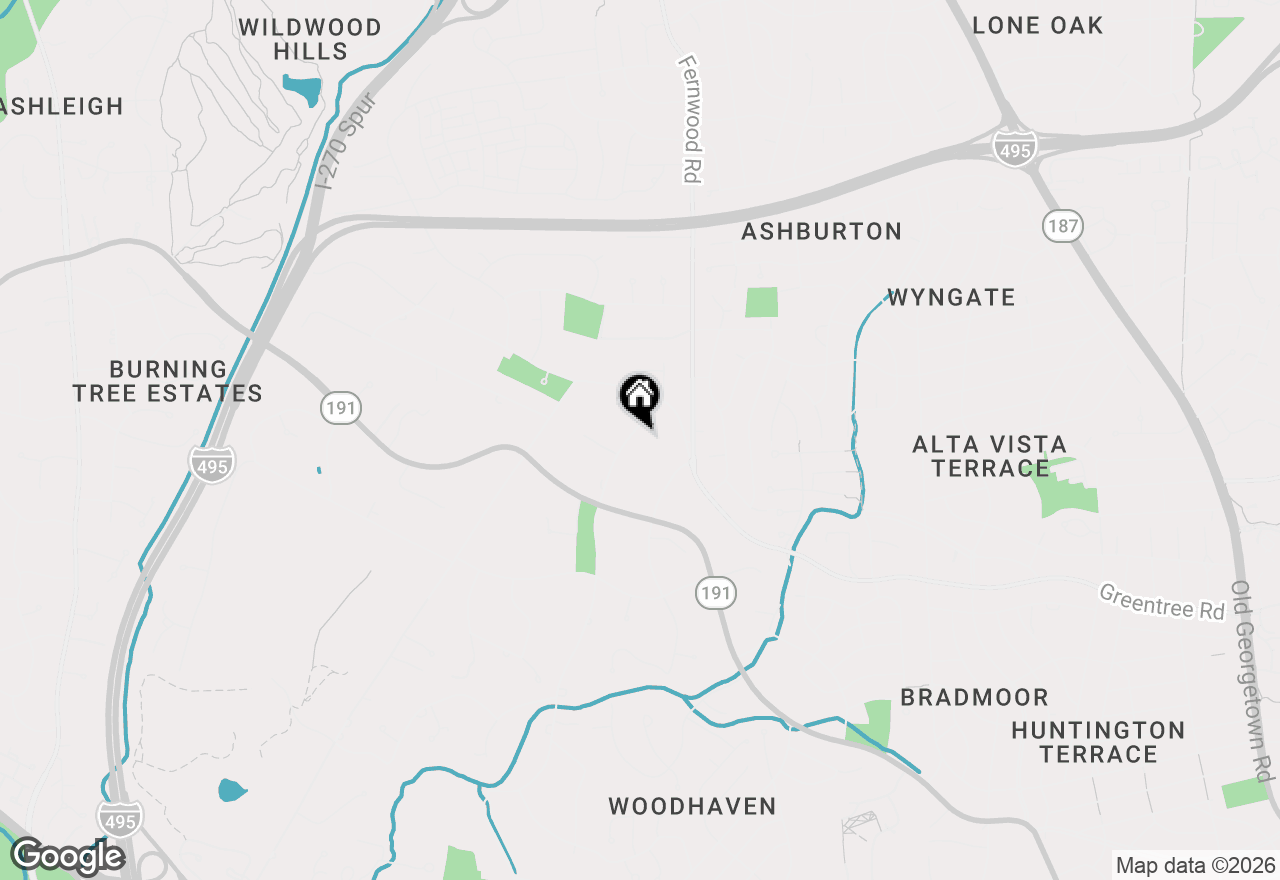 Map of 9113 Burning Tree Road, Bethesda, MD 20817