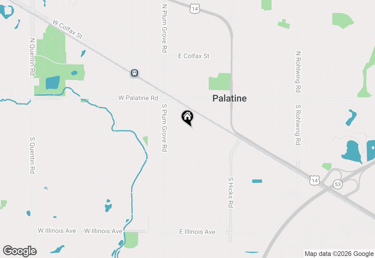 Map of 152 S Fremont Street, Palatine, IL 60067