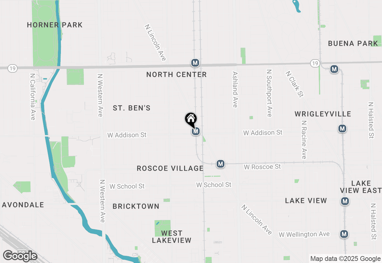 Map of 1838 W Addison Street #1R, Chicago, IL 60613