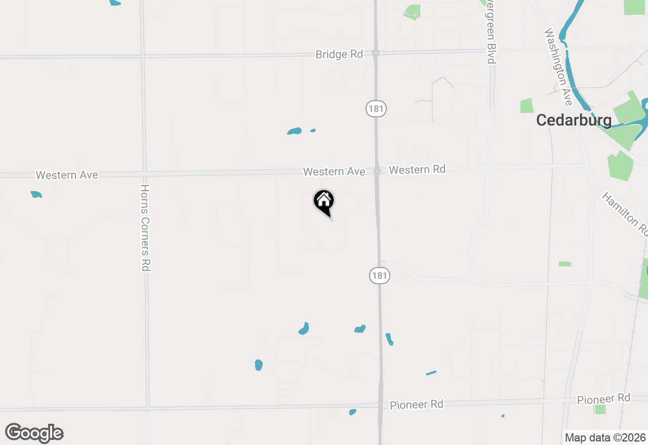 Map of W79N417 Ridgeway Ln, Cedarburg, WI 53012