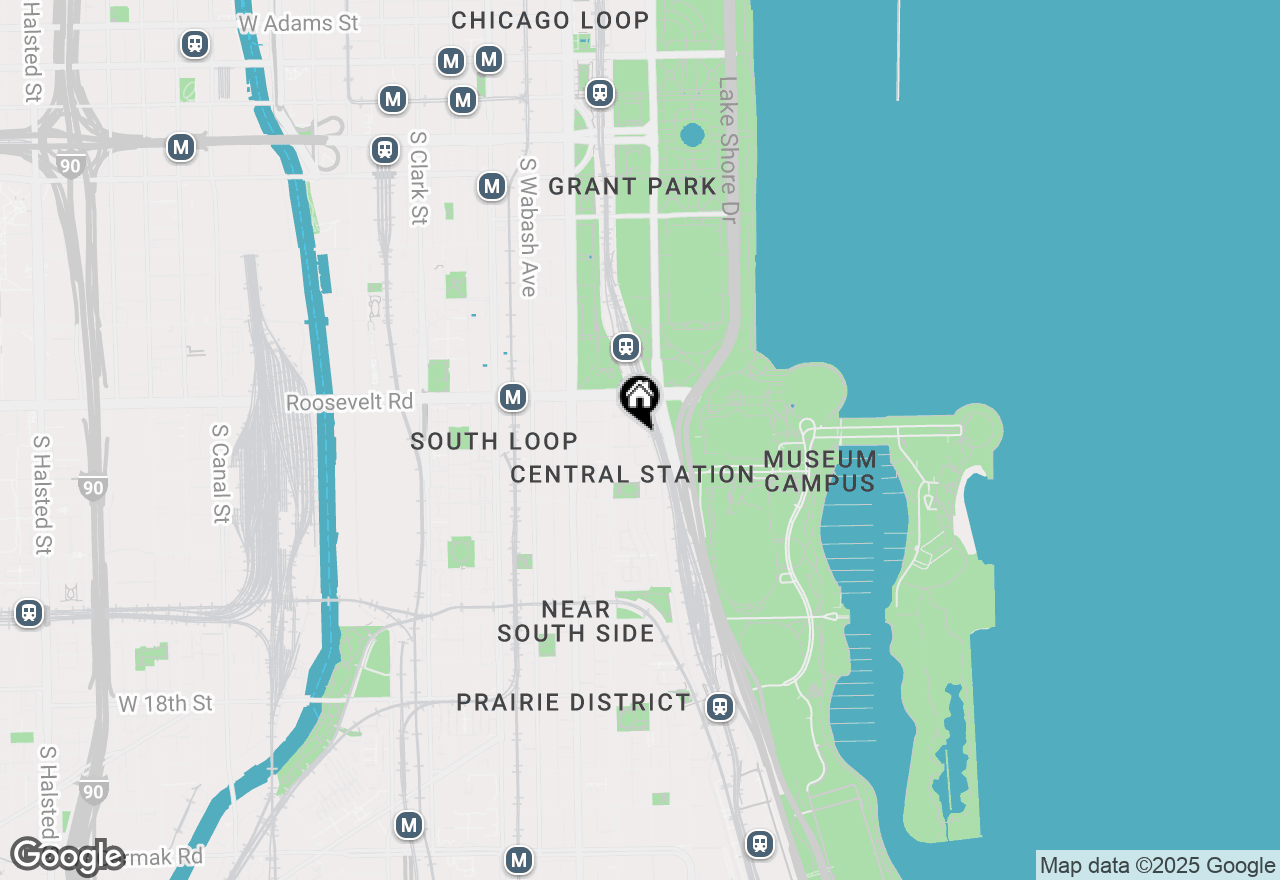 Map of 1235 S Prairie Avenue #1507, Chicago, IL 60605