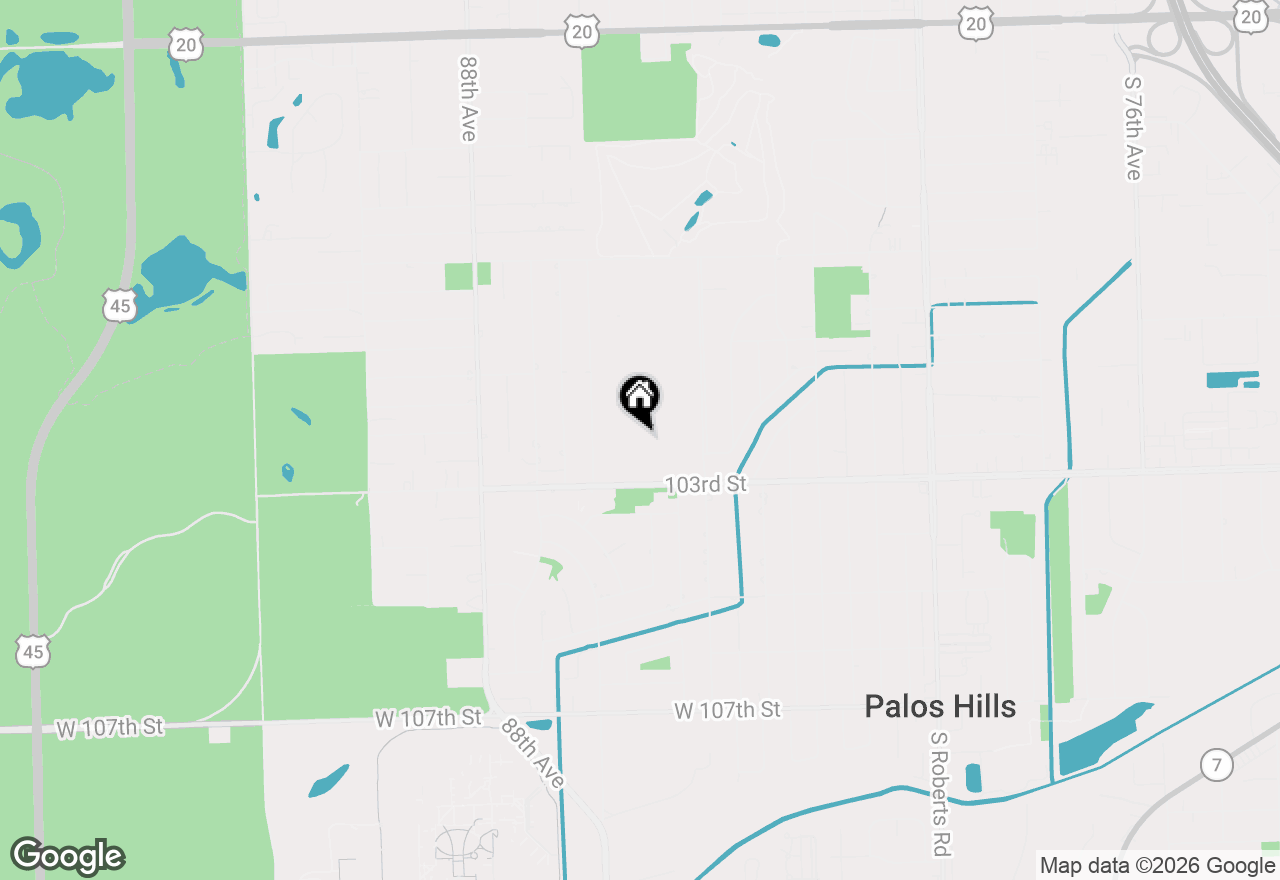 Map of 10205 S 86th Terrace #3-310, Palos Hills, IL 60465