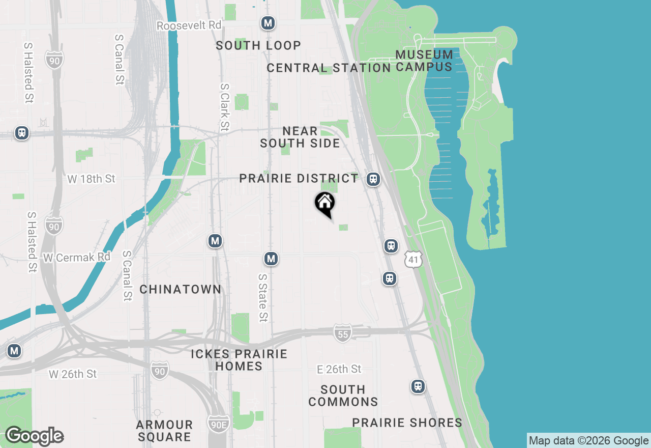 Map of 2025 S Indiana Avenue #407, Chicago, IL 60616