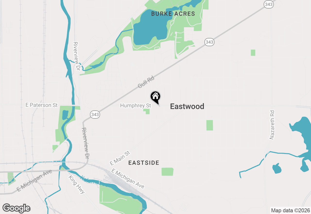 Map of 1824 Humphrey Street, Kalamazoo, MI 49048