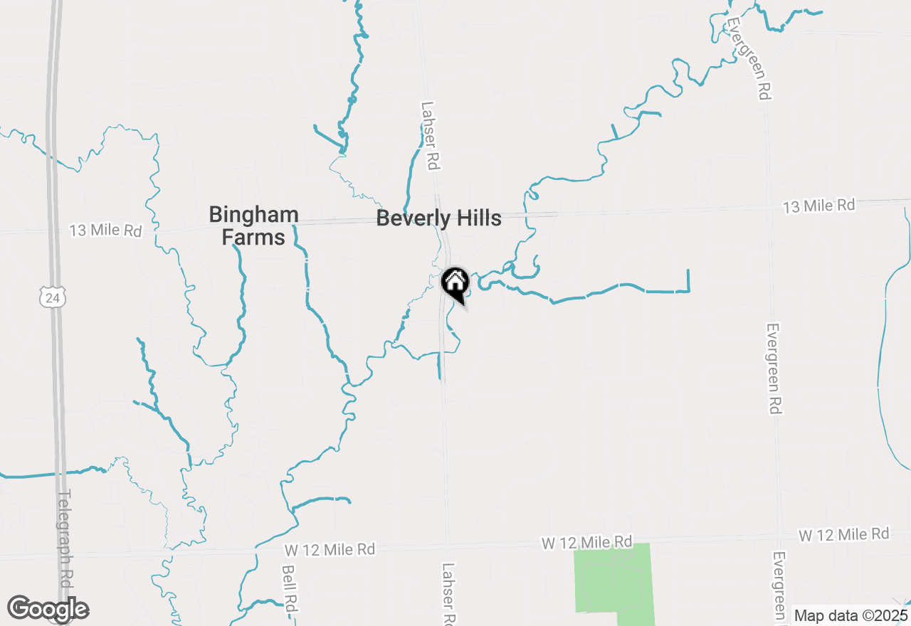 Map of 21932 Riverview Drive, Beverly Hills, MI 48025