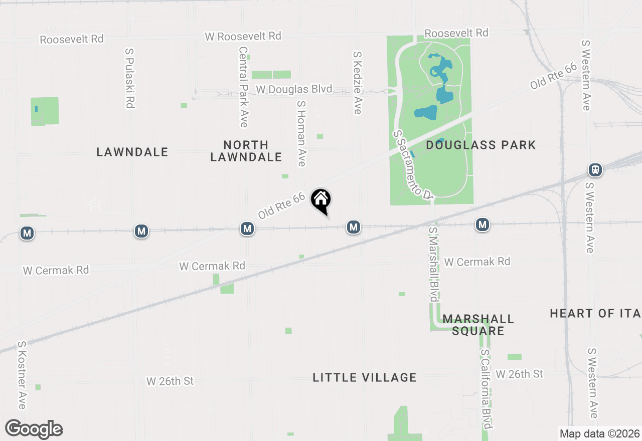 Map of 1929 S Christiana Avenue, Chicago, IL 60623