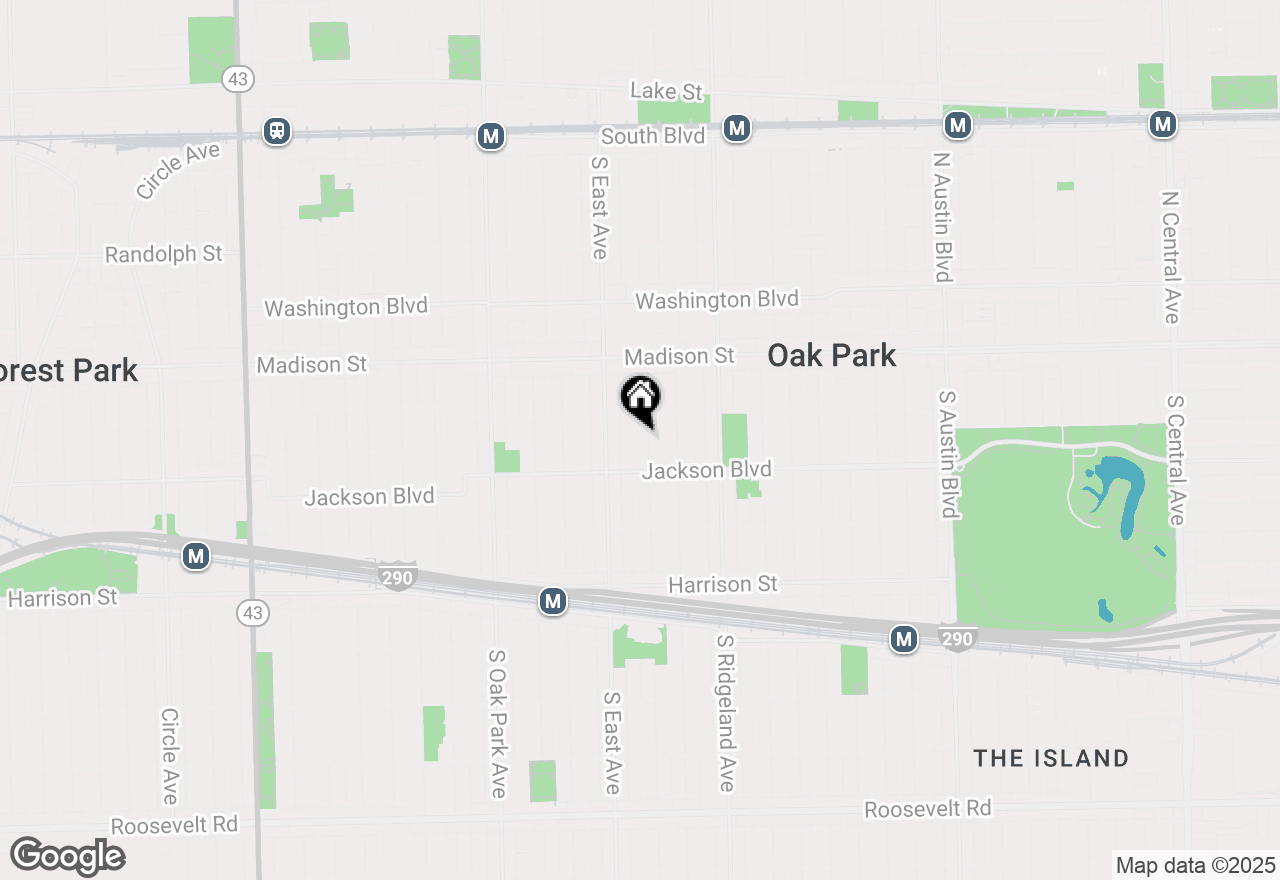 Map of 620 S Scoville Avenue, Oak Park, IL 60304