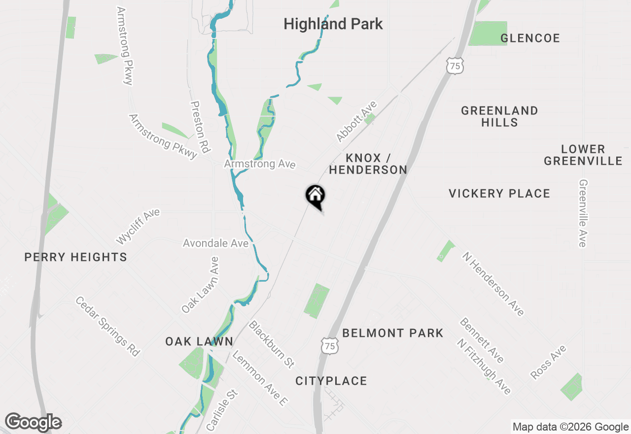 Map of 4306 Buena Vista Street #D, Dallas, TX 75205