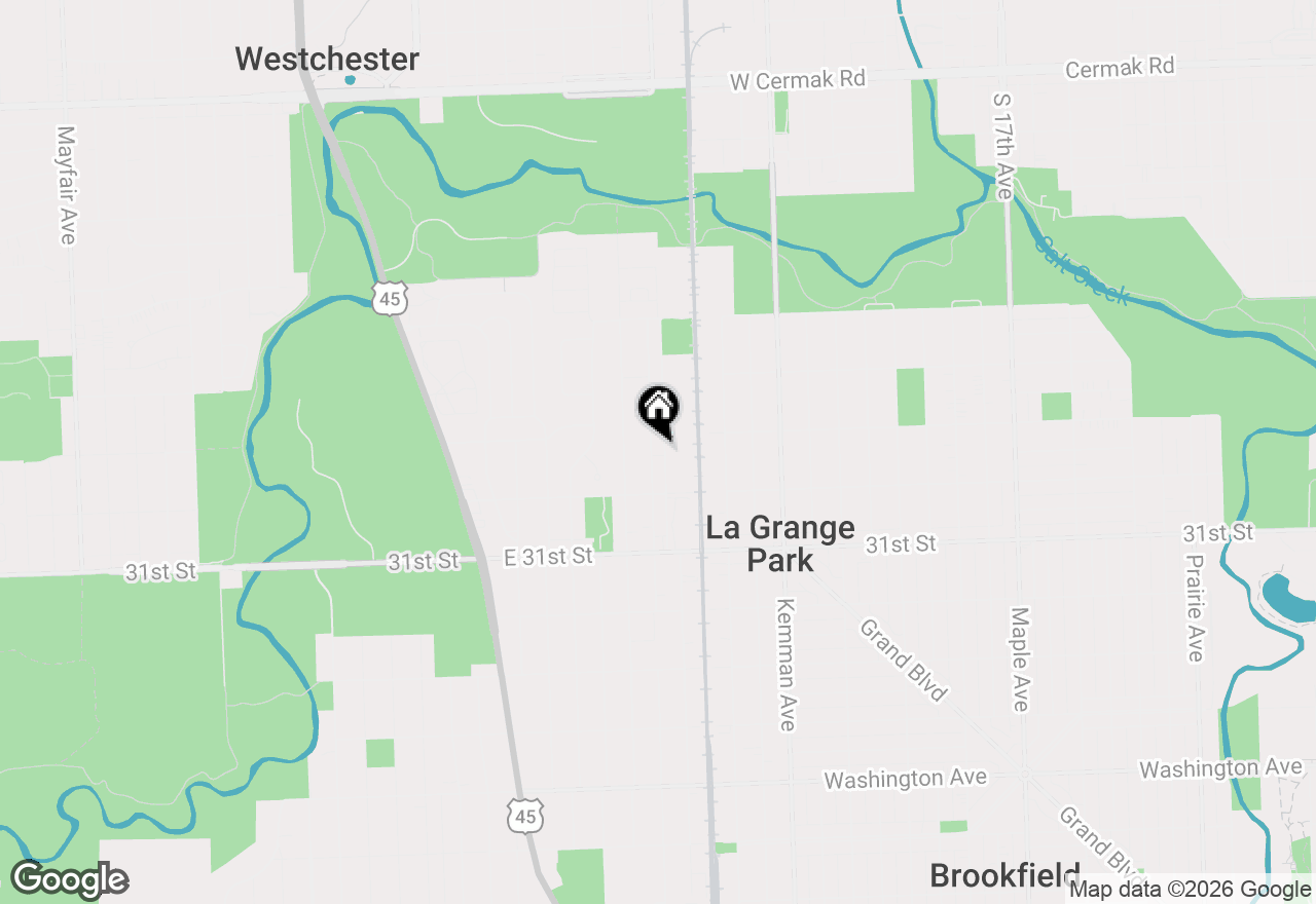 Map of 1235 Homestead Road #A, La Grange Park, IL 60526