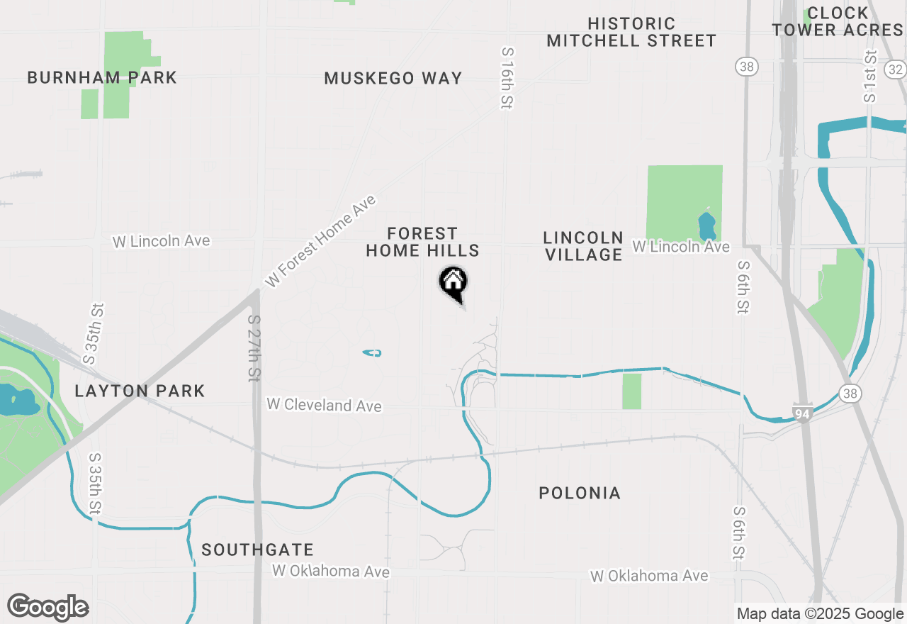 Map of 1823 W Kerney Pl #1823A, Milwaukee, WI 53215
