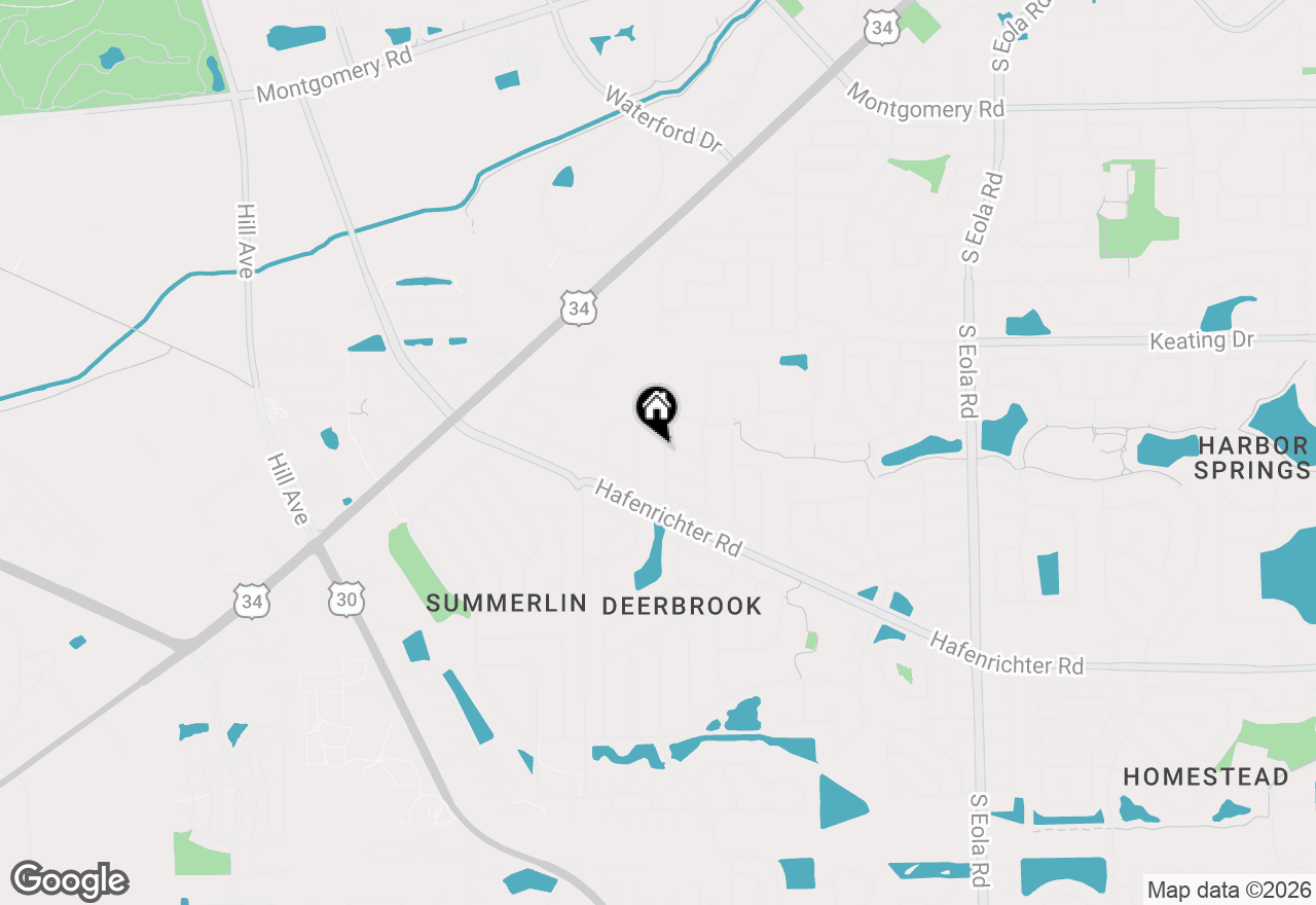 Map of 1869 Misty Ridge Lane, Aurora, IL 60503