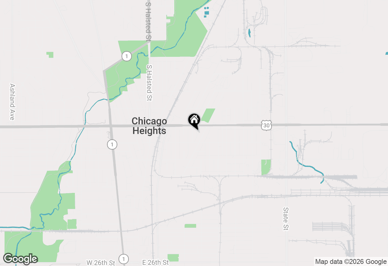 Map of (Address confidential), Chicago Heights, Illinois 60411