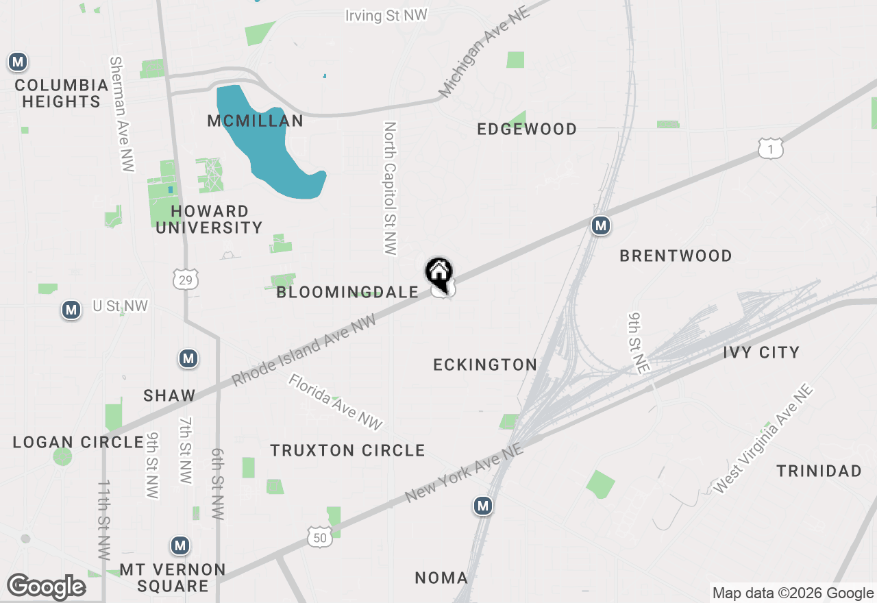 Map of 110 U Street Ne, Washington, DC 20002