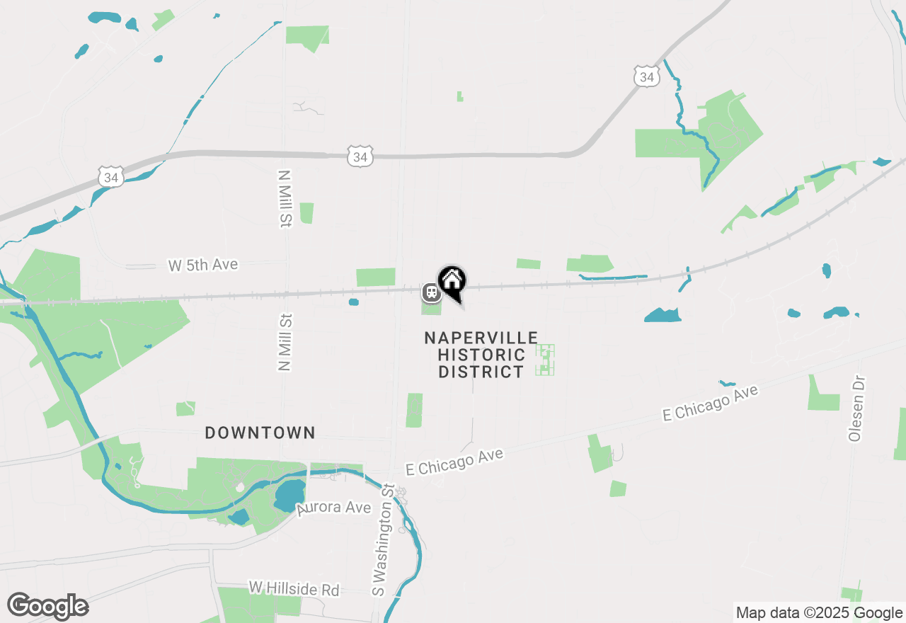Map of 215 North Avenue, Naperville, IL 60540