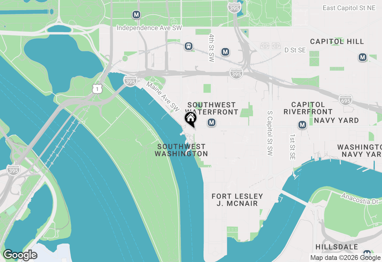 Map of 525 Water Street Sw #311, Washington, DC 20024