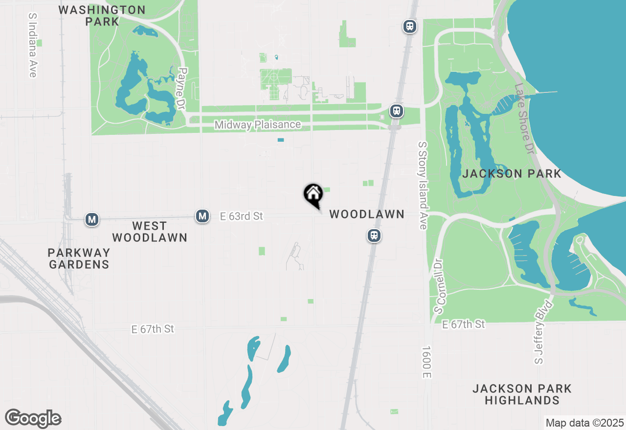 Map of 6300 S Woodlawn Street #301, Chicago, IL 60637