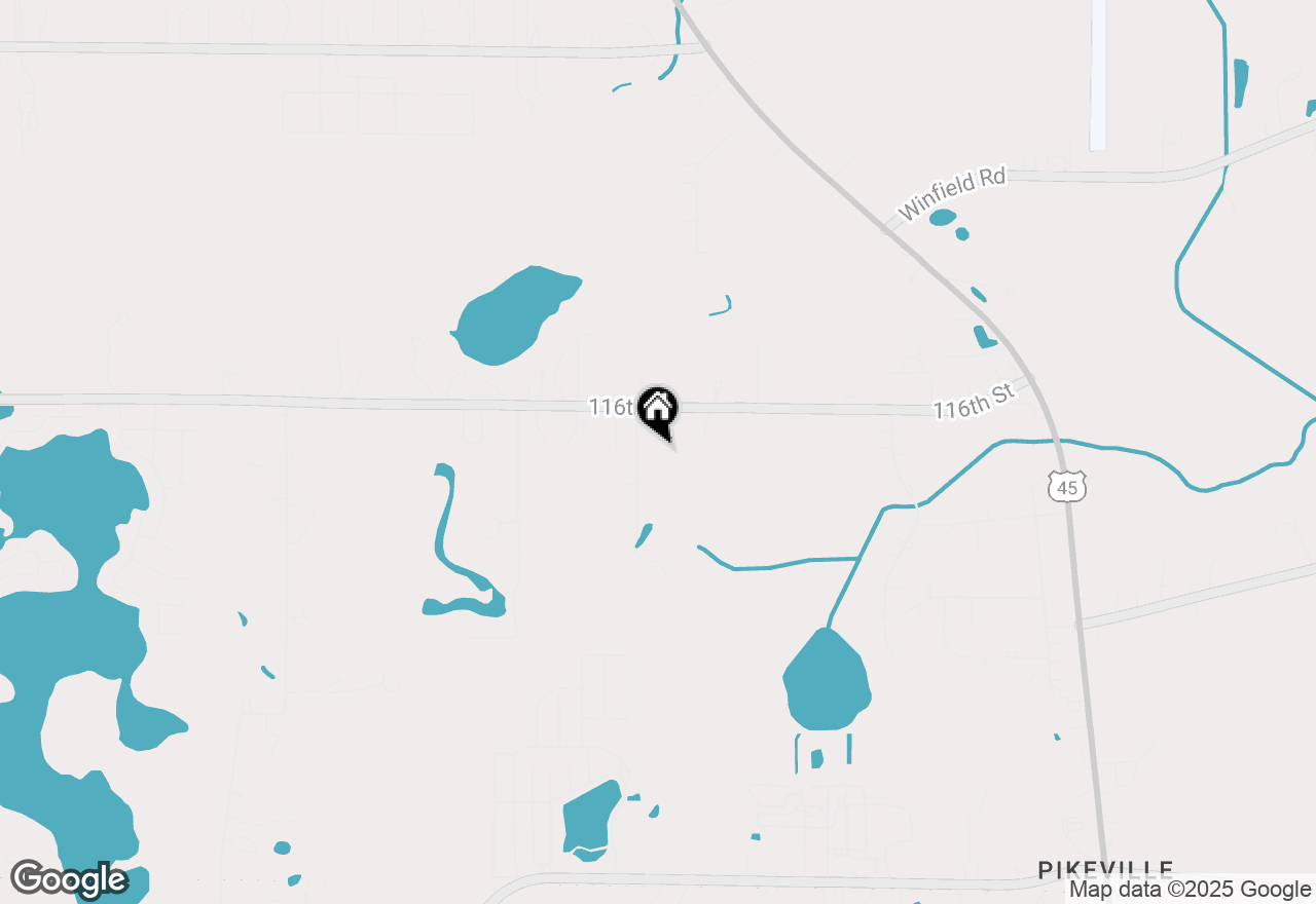 Map of 19525 116th St, Bristol, WI 53104