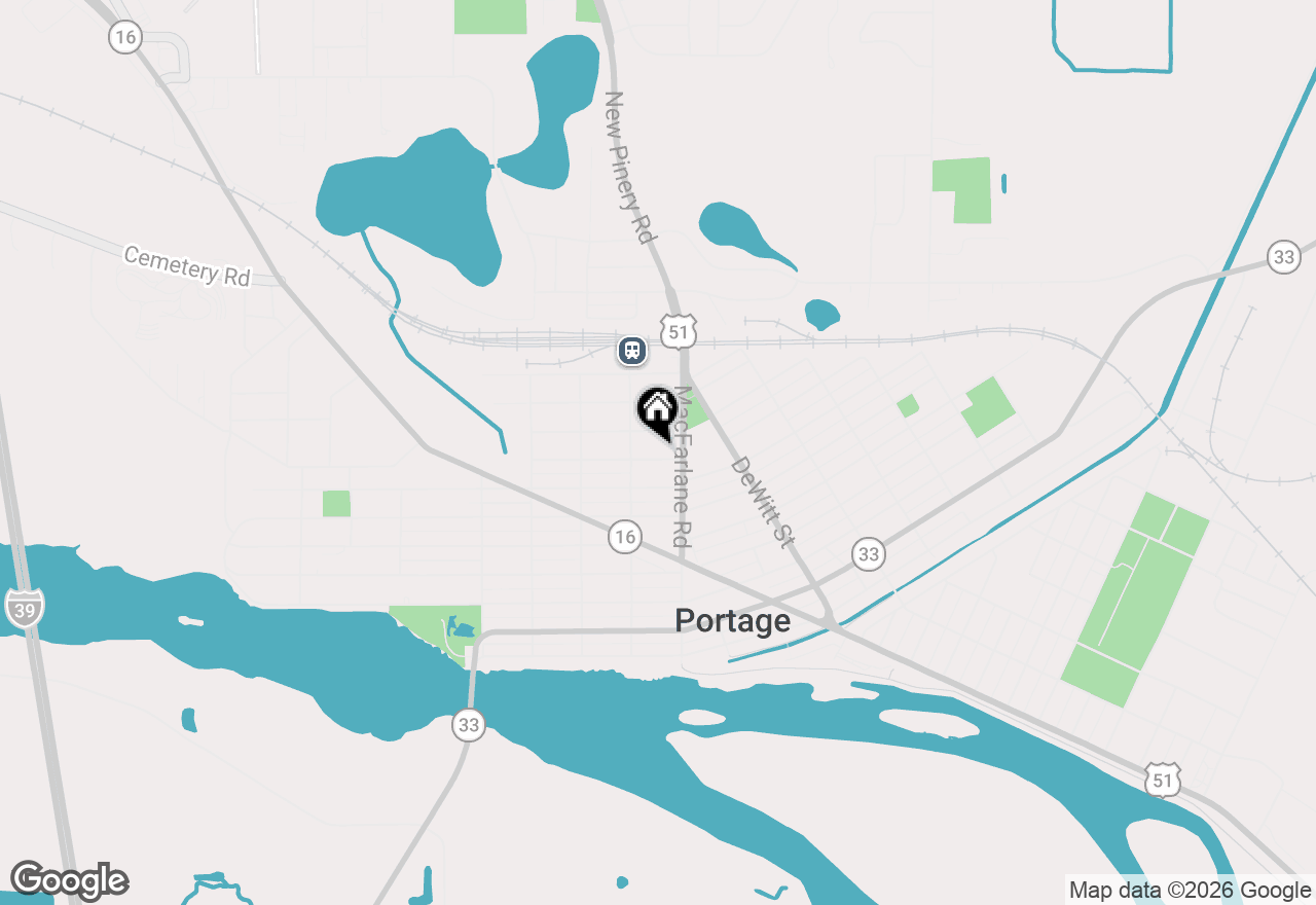 Map of 213 W Marion Street, Portage, WI 53901
