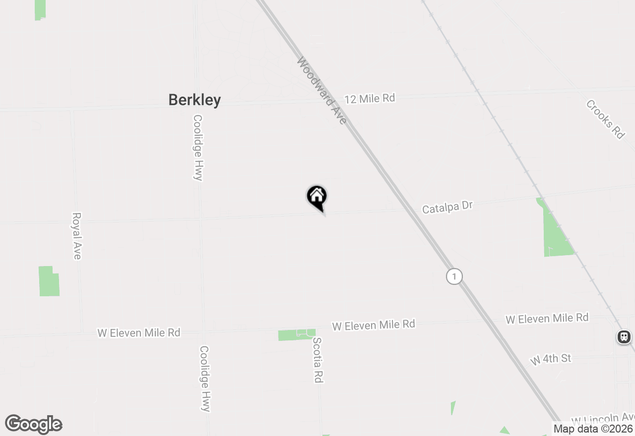 Map of 1691 Catalpa Drive, Berkley, MI 48072