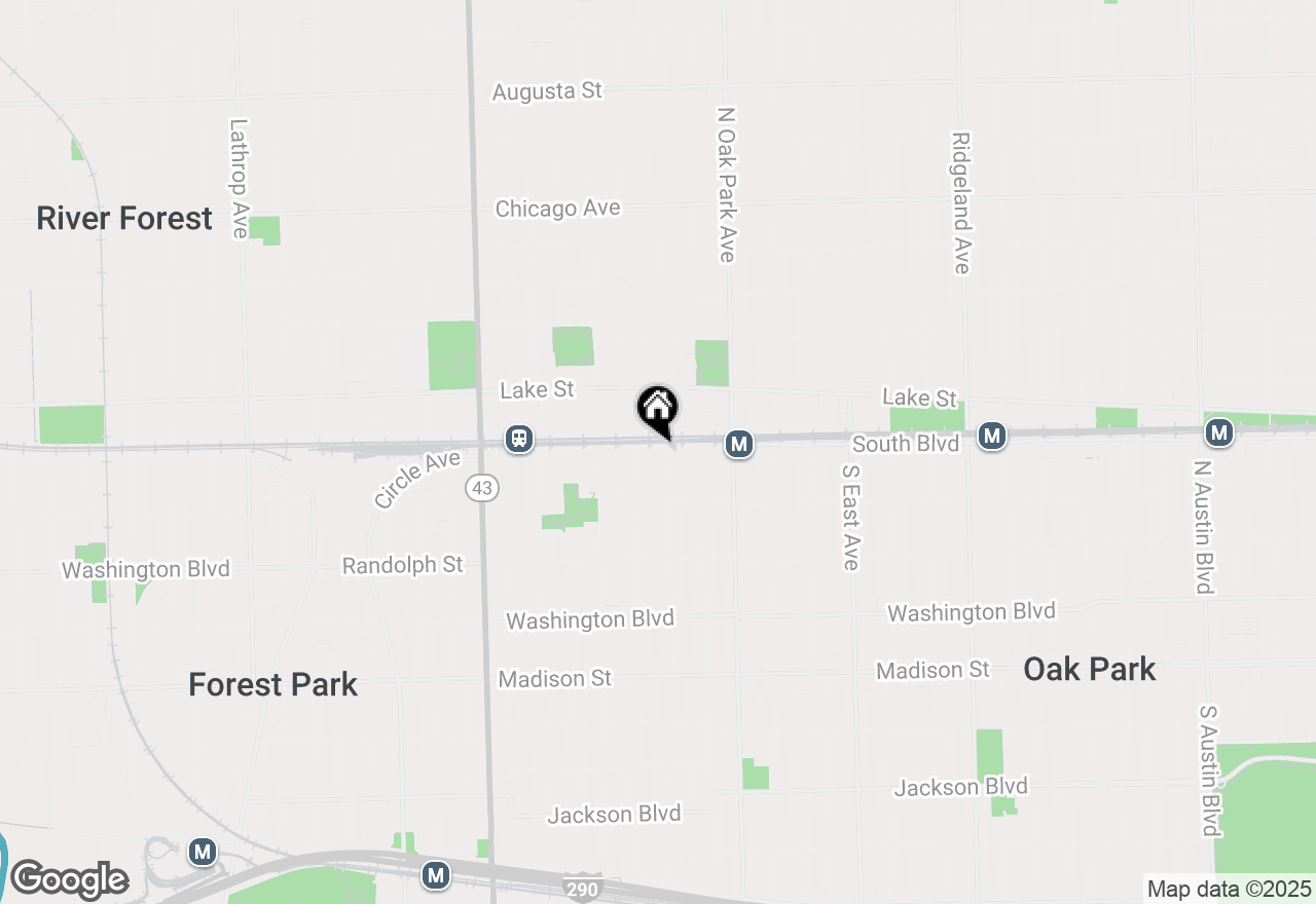 Map of 907 South Boulevard #2, Oak Park, IL 60302