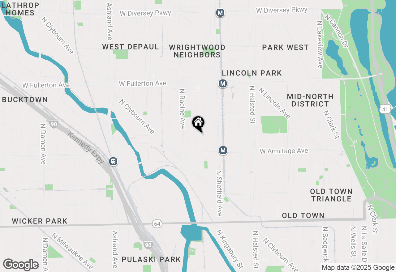 Map of 2058 N Seminary Avenue #2F, Chicago, IL 60614