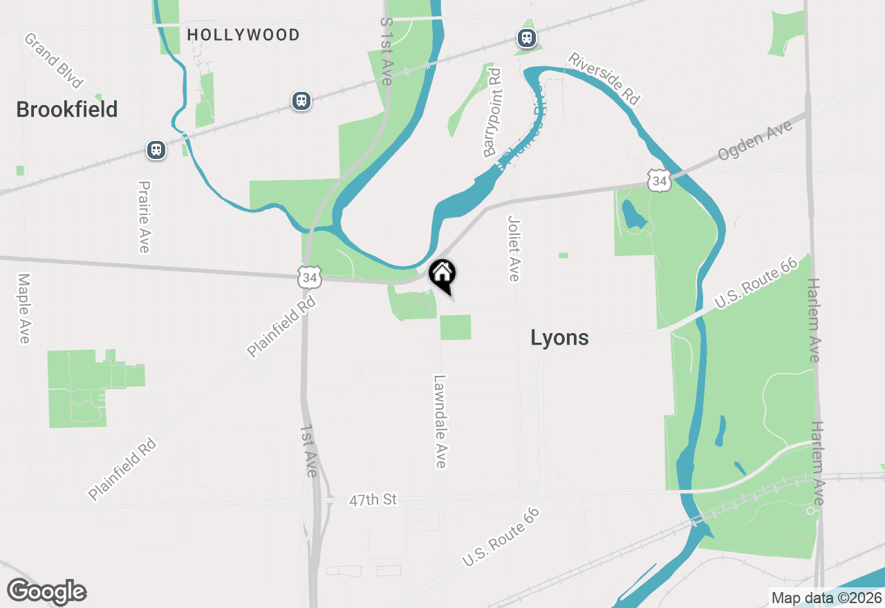 Map of 4215 Lawndale Avenue, Lyons, IL 60534