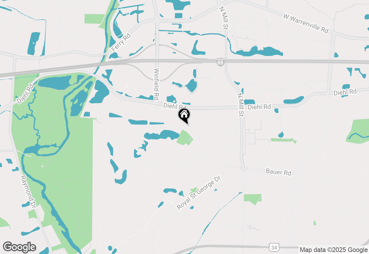 Map of 811 Commons Road, Naperville, IL 60563