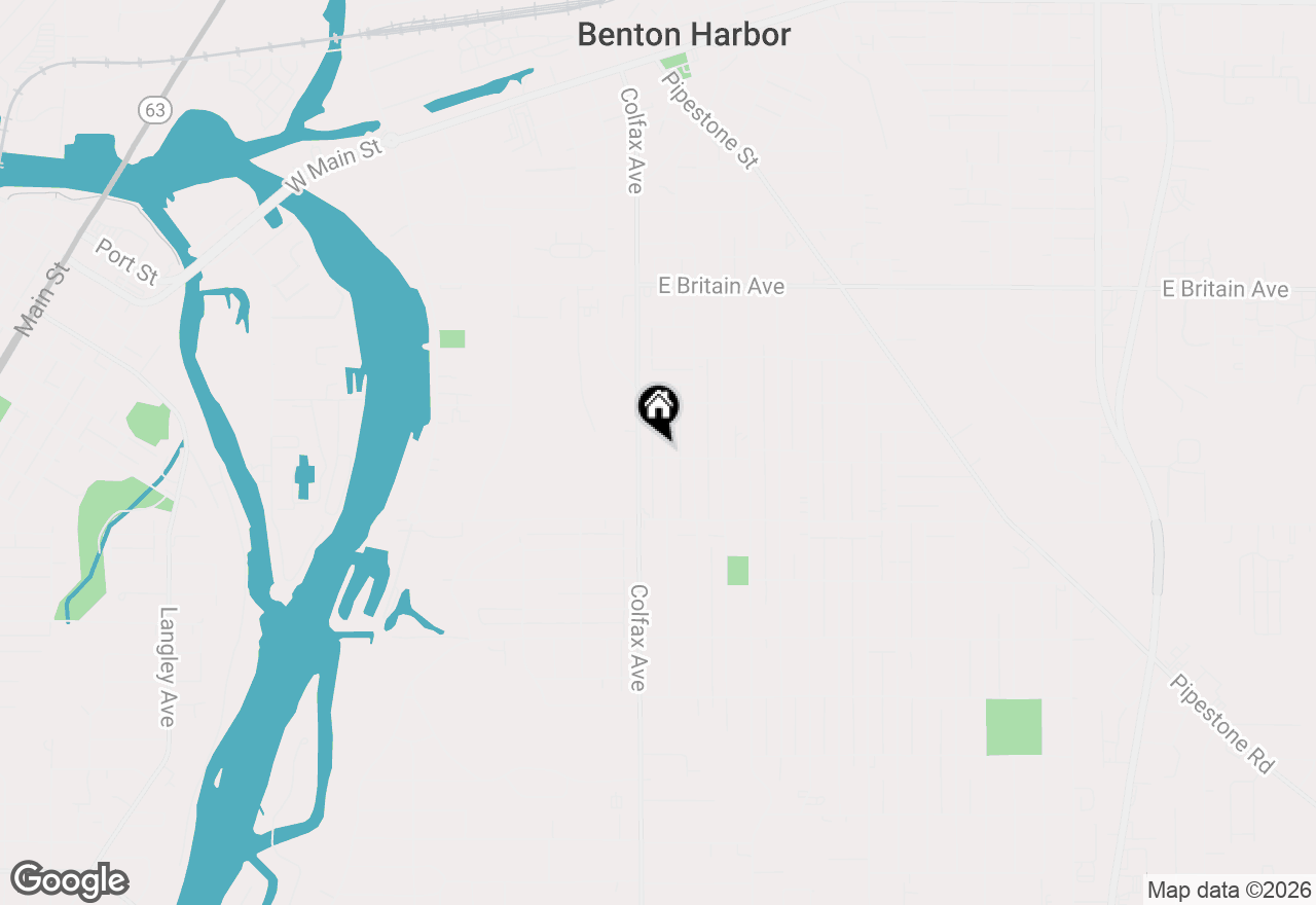 Map of 131 Clay Street, Benton Harbor, MI 49022