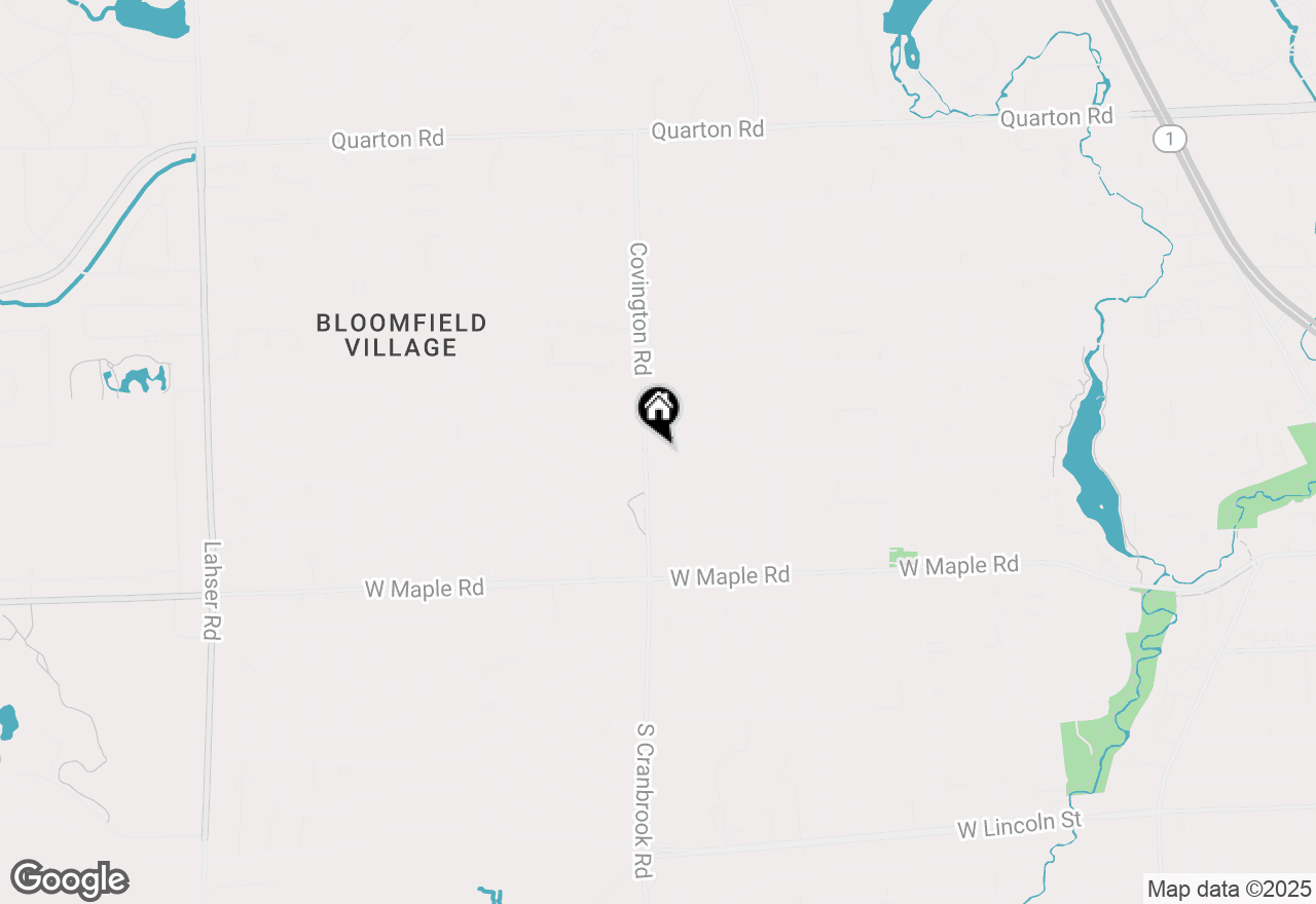 Map of 457 N Cranbrook Road, Bloomfield Hills, MI 48301