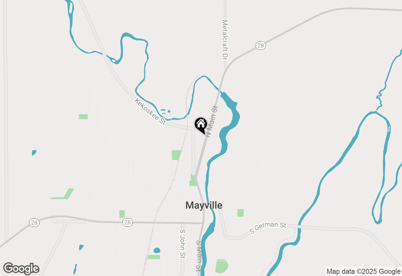Map of 117 Taylor St, Mayville, WI 53050