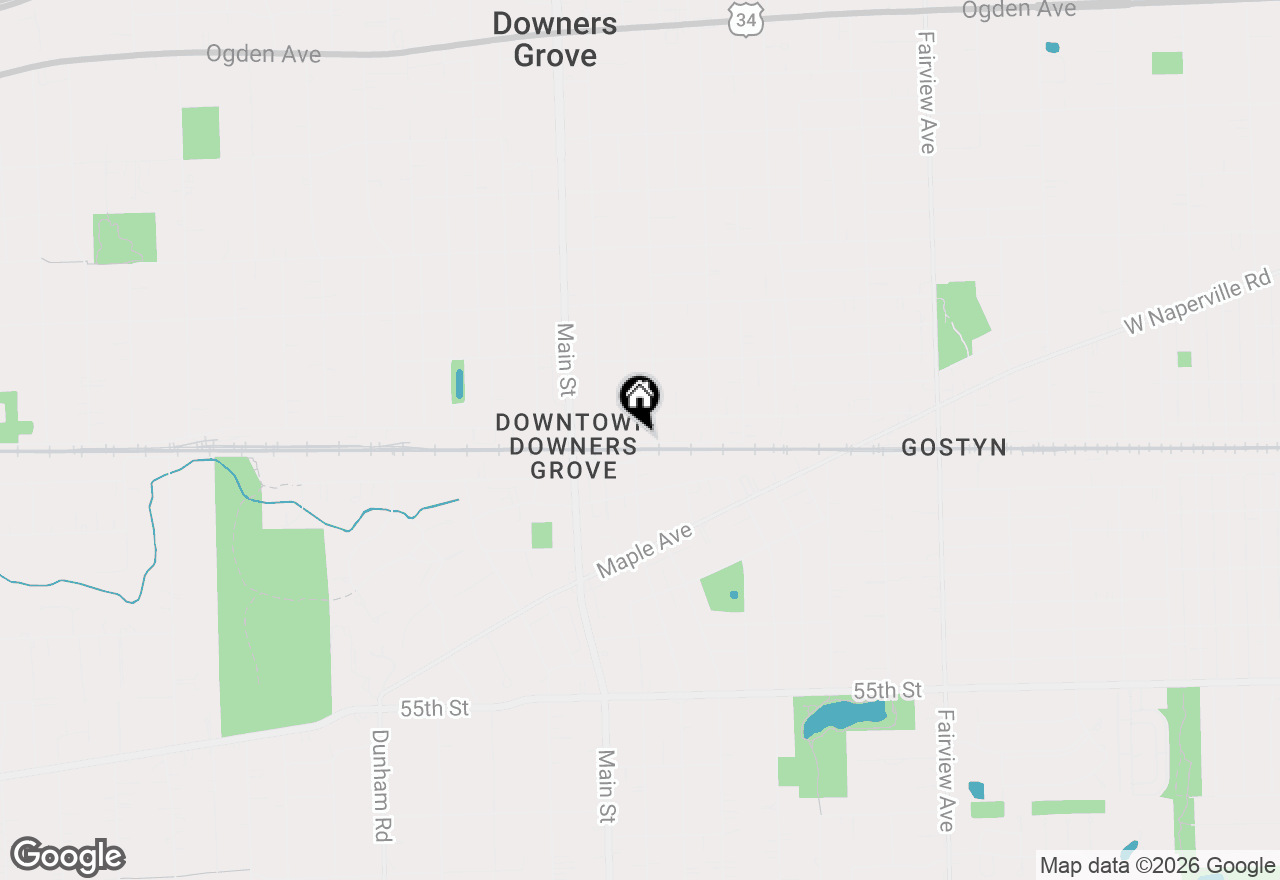 Map of 922 Warren Avenue #103, Downers Grove, IL 60515