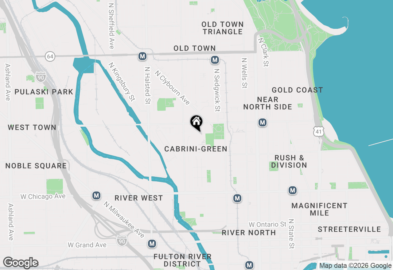 Map of 505 W Elm Street #3, Chicago, IL 60610