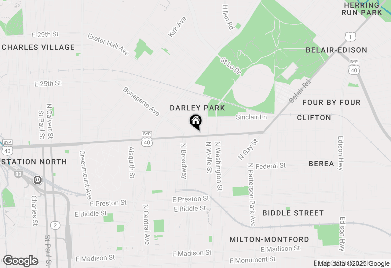 Map of 1756 E North Avenue, Baltimore, MD 21213