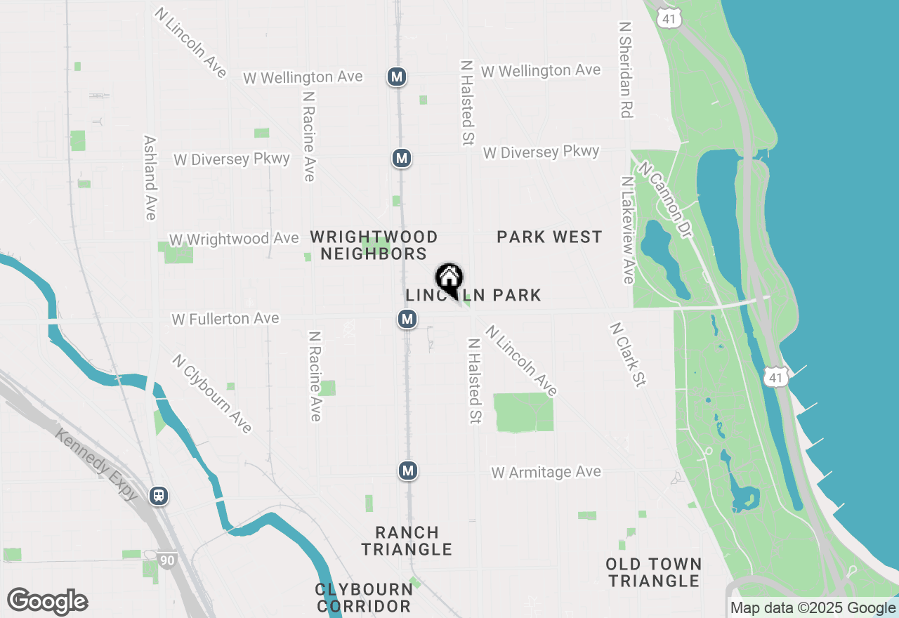 Map of 834 W Fullerton Avenue #13, Chicago, IL 60614