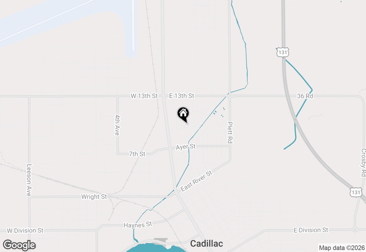 Map of 1101 Manning Street, Cadillac, MI 49601