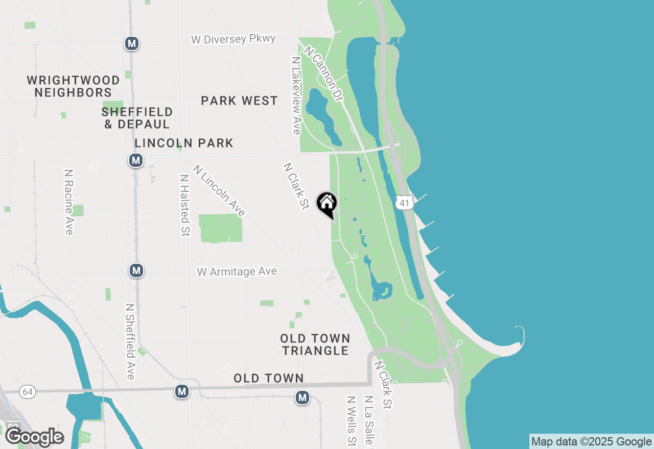 Map of 2130 N Lincoln Park West Avenue #8N, Chicago, IL 60614
