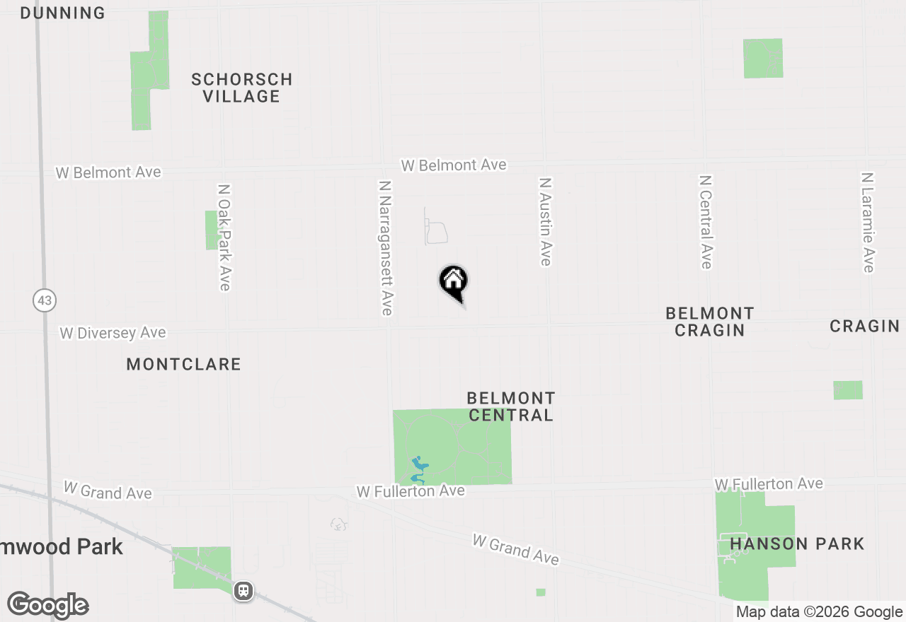 Map of 2821 N Merrimac Avenue, Chicago, IL 60634